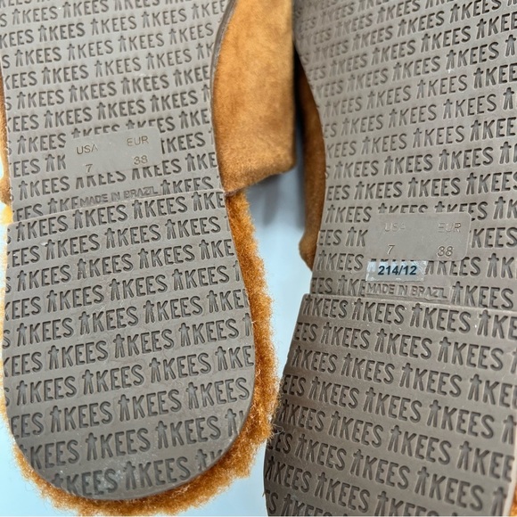 New TKEES Ines Shearling Slide On Mule Sandal Fur Size 7 Flat Loafers - Picture 9 of 14